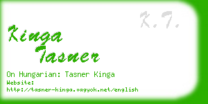 kinga tasner business card